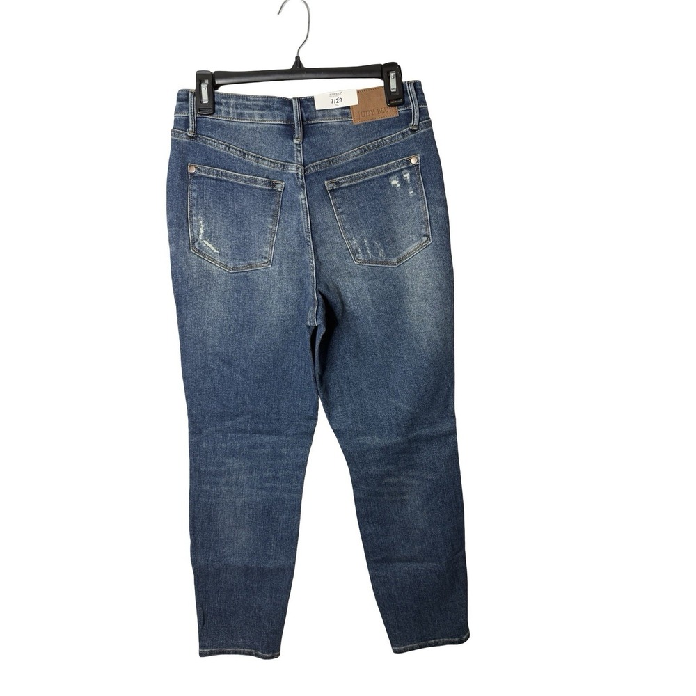 Judy Blue Slim Fit Jeans Womens 7/28 Blue Dark Wash High Rise Stretch Denim - Picture 2 of 2